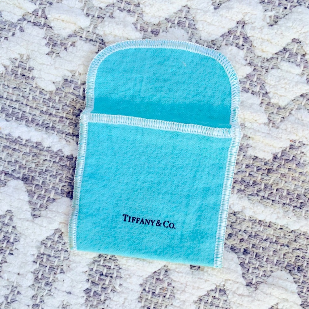 Tiffany & Co. Blue pouch bag jewelry holder
